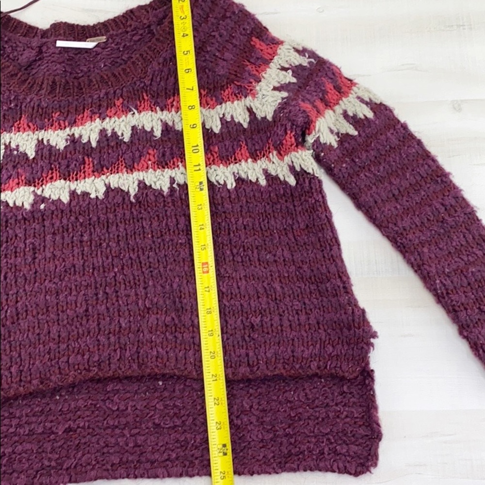 FREE PEOPLE Fuzzy Fair Isle Sweater Cozy Oversized - Picture 12 of 15
